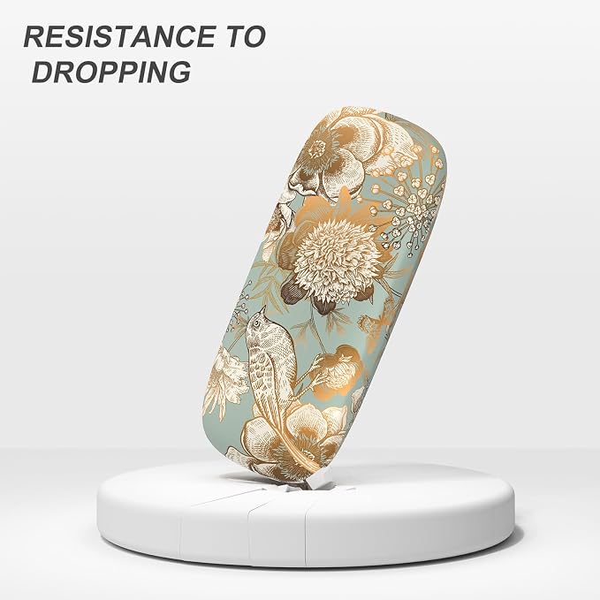 Eyeglasses Case, Portable Hard Shell Protective Case for Glasses, Eyeglass Holder Box for Women with Cleaning Cloth