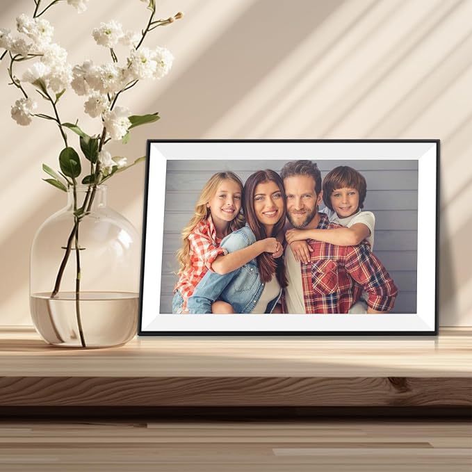 Frameo Digital Picture Frame 10.1 Inch Smart WiFi Digital Photo Frame, IPS Touch Screen, 32GB, Electronic Slideshow, Load from Phone App, Auto-Rotate, for Grandparents & Mothers Day