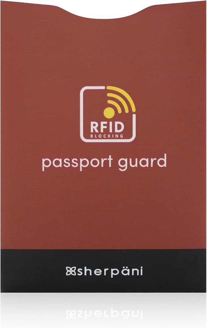 Sherpani RFID Passport Shield, RFID Blocking Travel Passport (Cider) | Passport Holder Pocket, Passport Cover Wallet, Identity Theft Prevention, Protects Passport, Airport Essentials, Travel Gift