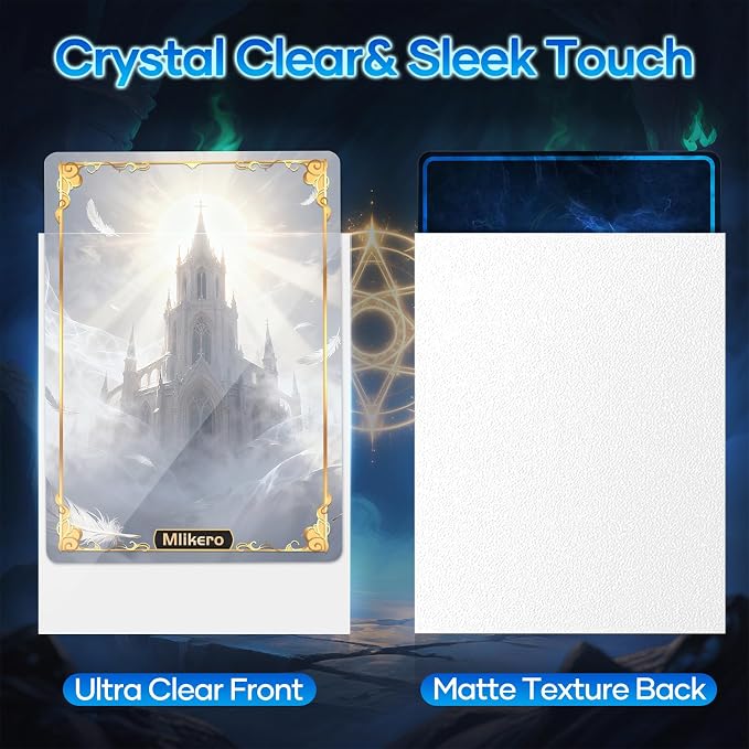 500 Count Card Sleeves, Matte Magic Card Sleeves, Smooth Shuffle & Tear Resistant, Fit for MTG, TCG, CCG (White)