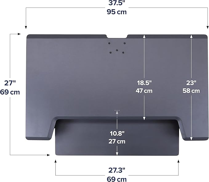 Ergotron – WorkFit-TL Standing Desk Converter, Dual Monitor Sit Stand Desk Riser for Tabletops – 37.5 Inch Width, Black