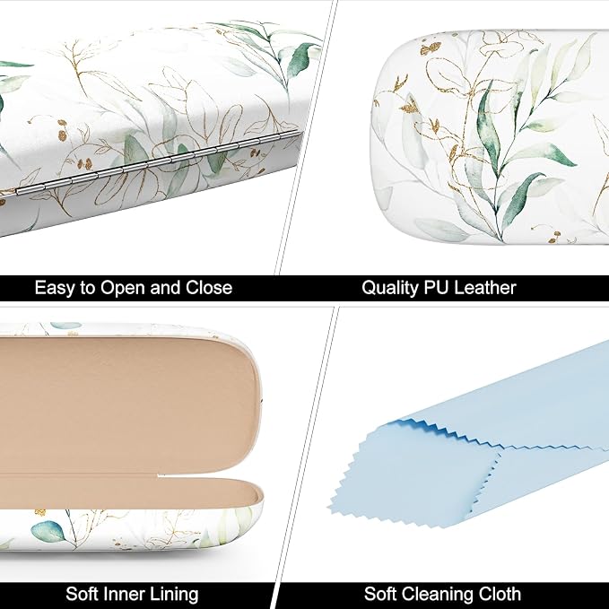 Eyeglasses Case, Hard Shell Protective Case for Glasses, Unisex for Women Men