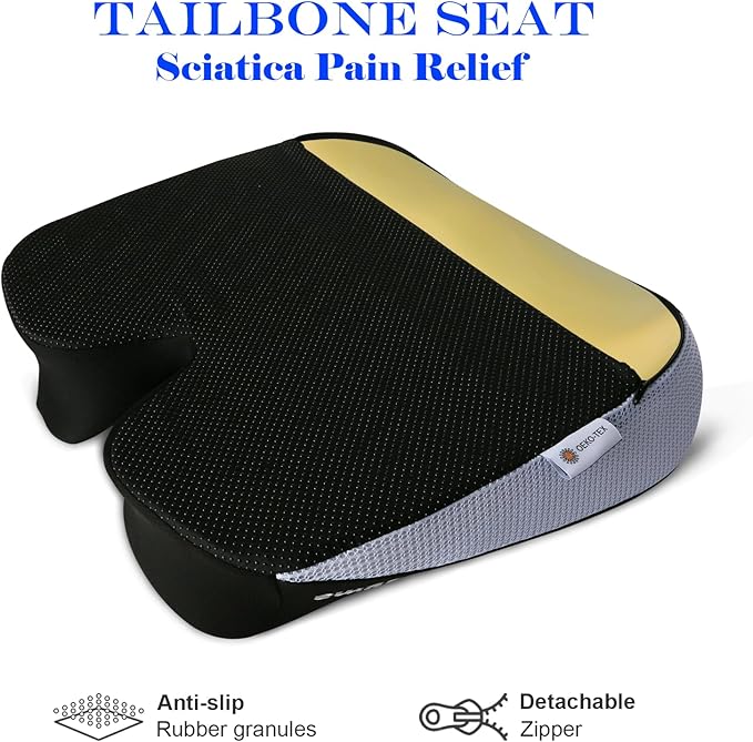 memory foam cushion for car seat, ergonomic seat cushion for office chair, gaming chair cushion. Sciatica & Hip & Coccyx Pain Relief Desk Chair Cushion.Tailbone pads for truck driver, wheelchair users