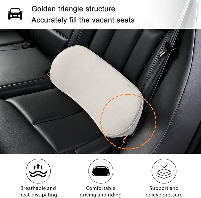 Zpana Car Lumbar Support Pillow, Memory Foam Vehicle Seat Lower Back Support Cushion for Back Pain Relief & Sciatica, Comfortable Auto Driver Seat Pad, Universal for Vehicles (Beige) | Memory Foam Lumbar Support Pillow, Lower Back Pain Relief & Sciatic...