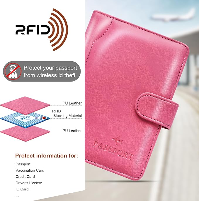 Passport Holder for Travel Essentials Wallet Cover Case Women Men Gift | Passport Holder for Travel Cruise Essentials, Passport Wallet Cover Case Women Men Travel Gifts