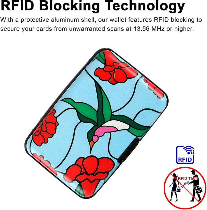 Credit Card Holder Small RFID Blocking Wallet Business Metal Slim Mini Aluminum Hard Case for Women Men