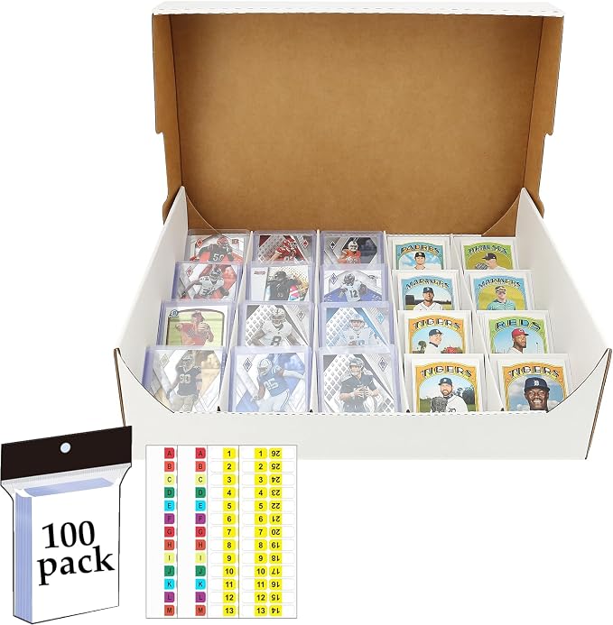 Storage Standard Card Sorting Tray With a lid,Stackable Trading Cards Raw For 20-Compartment Card Sorting Tray With index Labels,Sleeved or Toploaders for Mtg,Tcg,Sports Cards.Cardshow Vendor Showcase