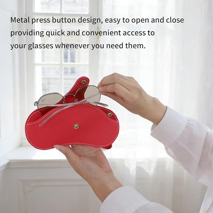Double Eyeglass Case Soft Dual Glasses Case for Women Men Travel Squeeze Top Sunglasses Cases Eyeglasses Pouch