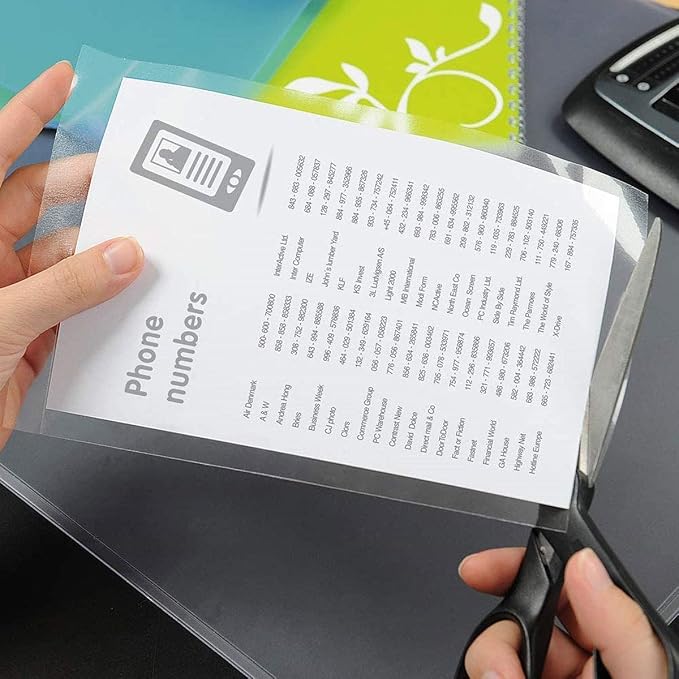 Tarifold Self-Adhesive Laminating Sheets, 9 x 12 inches, 50 Count | 50 self-laminating sheets, 9 x 12 inches, no machine required, clear protective finish, protects documents and photos