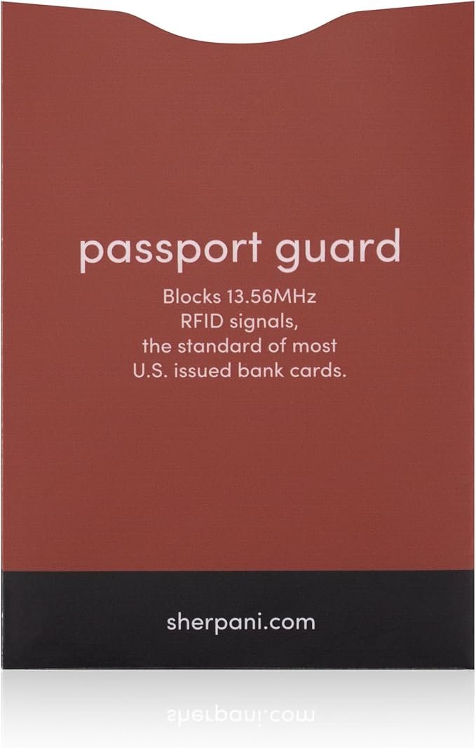 Sherpani RFID Passport Shield, RFID Blocking Travel Passport (Cider) | Passport Holder Pocket, Passport Cover Wallet, Identity Theft Prevention, Protects Passport, Airport Essentials, Travel Gift