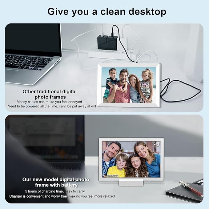 FRAMEO 10.1 Inch WiFi Digital Photo Frame,1280x800 HD IPS LCD Touch Screen,Auto-Rotate Portrait and Landscape,32GB Storage,Share Moments Instantly via Frameo App from Anywhere