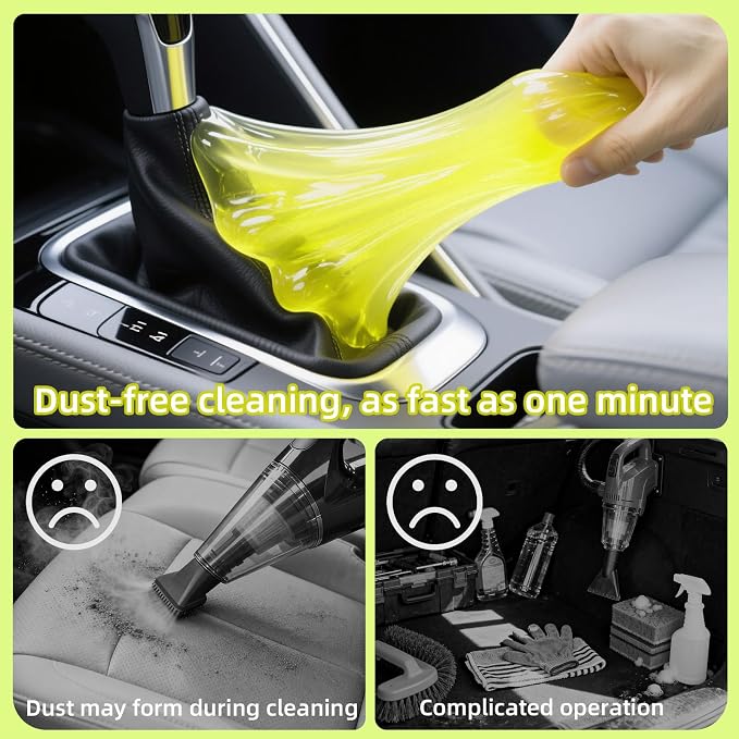 ColorCoral Reusable Car Cleaning Gel and Keyboard Cleaner Putty, 4 Pack | For Car Interiors, Air Vents, Keyboards and Electronics; 4 Fragrances, Reusable Gel Reaches Gaps, Gifts for Men and Women