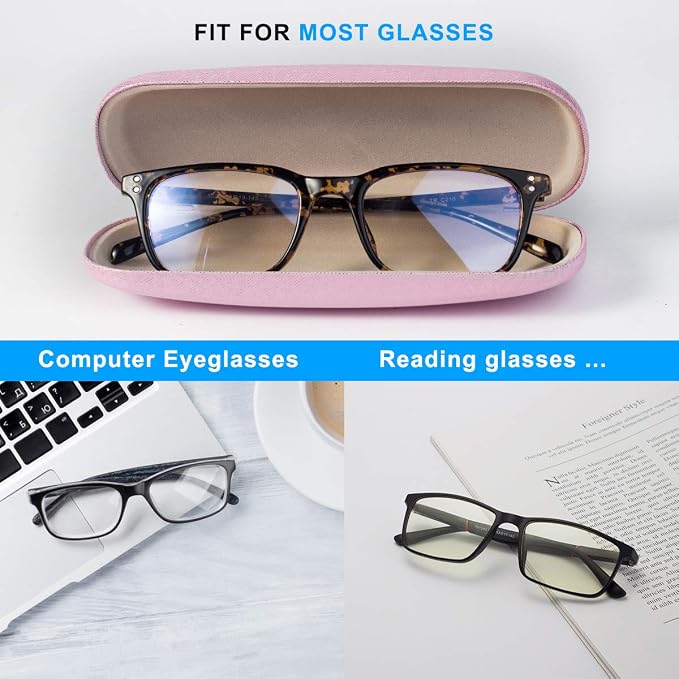 RayLove Unisex Hard Shell Eyeglasses Cases, Protective Case For Glasses