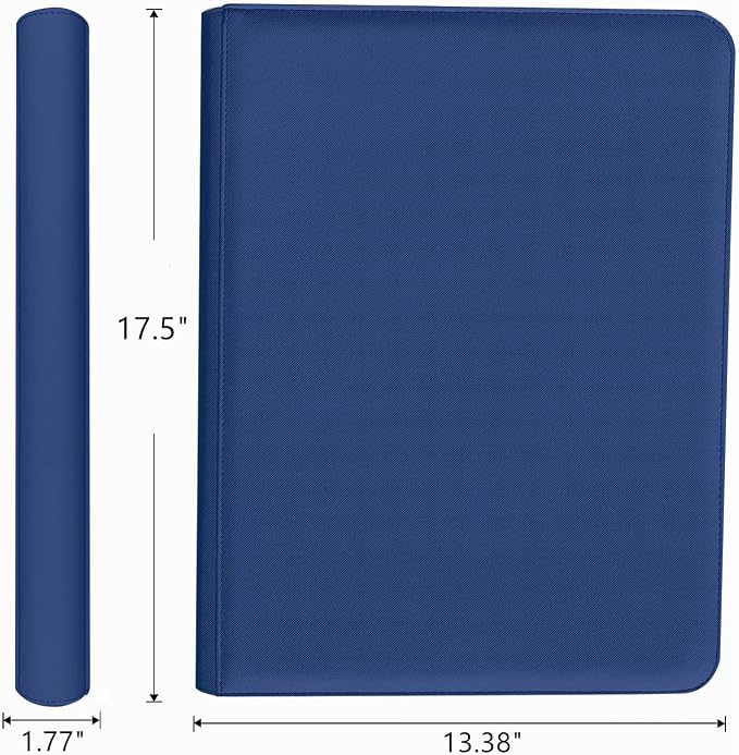 1000+ Pockets Trading Card Binder, 16 Pocket Ringless Side Loading Card Holder Album, Trading Card Album Fit for YuGiOh, MTG, TCG, Game Cards, Sports Cards, Business Cards (Dark Blue)