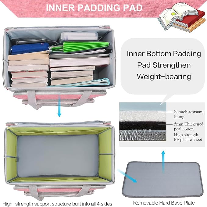 Rolling Teacher Bag With Wheels, Tote Organizer With Detachable Trolley