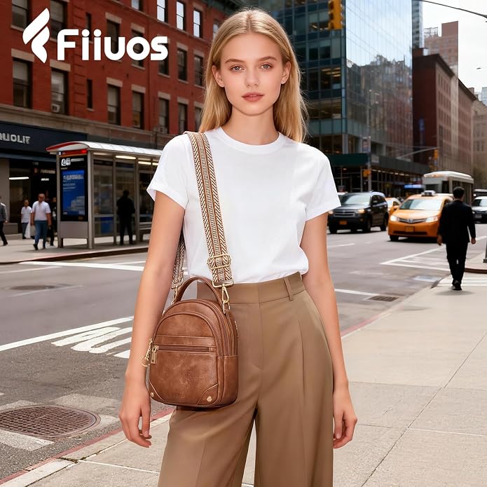 Anti Theft Crossbody Bag for Women RFID Small Purse Travel | Secure Crossbody Phone Purse with Handle, 5 RFID Slots, 7-Pocket Fits 7.9" Tablet, Adjustable Strap, Hands-Free Everyday