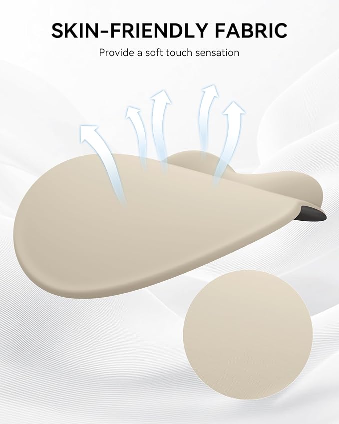 Mouse Pad with Wrist Rest for Desktop Large Ergonomic Mouse Mat(Beige) | 10.6''L x 9''W Size, Gel Wrist Support, Non-slip Base, Washable Surface, Laptop Mousepad