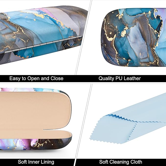 Eyeglasses Case, Hard Shell Protective Case for Glasses, Unisex for Women Men