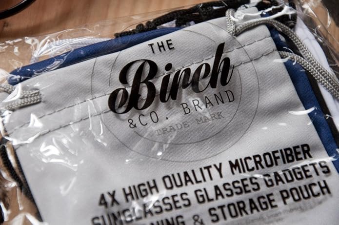 Birch THE CO. BRAND 4X Microfiber Sunglasses Glasses Gadgets Cleaning & Storage Pouch