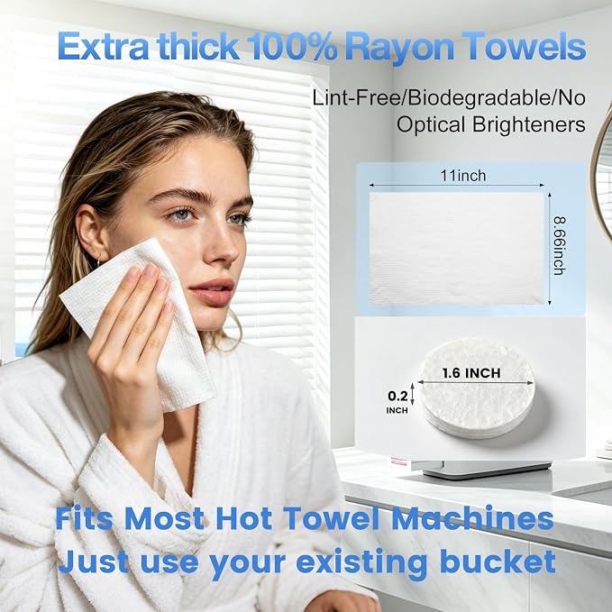 Smart Hot Face Towel Dispenser with 20 Compressed Towels Included | No Water Leakage|5-10 Sec Instant Heating|4 Precise Temperatures|Compact countertop design|Portable for Salon, Home & Travel