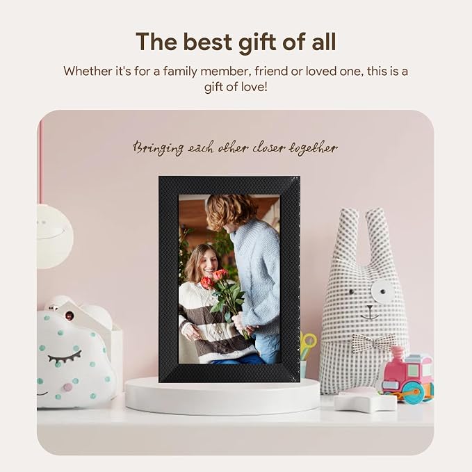 Digital Picture Frame, 10.1-inch High Definition Touch Screen, 16GB Memory, Digital Photo Frame with Automatic Rotation Feature.Gift for Mother's Day, Parents, Grandparents