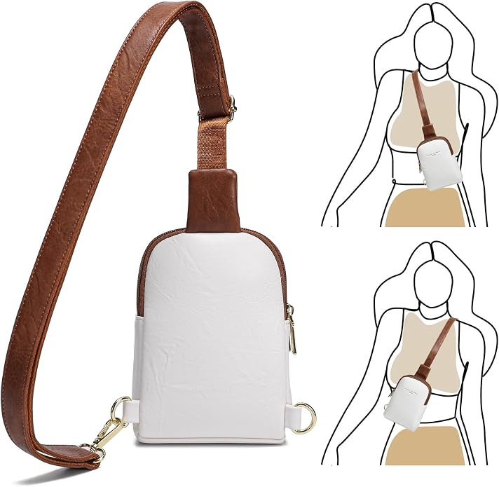 Lightweight Small Crossbody Sling Bag for Women | Mini Travel Purse,Multi-pocket with Card Slots,Durable Vegan Leather,Everyday Carry