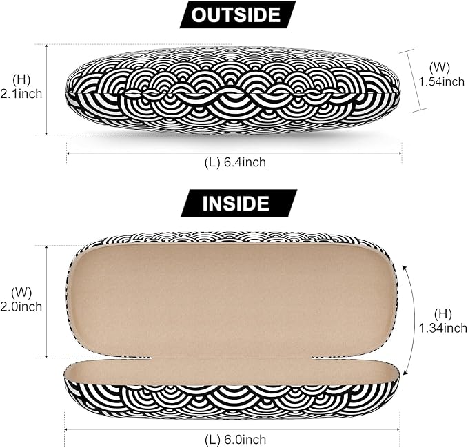Eyeglasses Case, Hard Shell Protective Case for Glasses, Unisex for Women Men