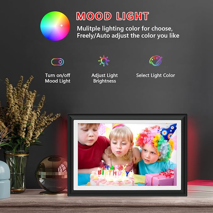32GB FRAMEO 10.1 Inch WiFi Digital Photo Frame, 1280x800 HD IPS LCD Touch Screen, Auto-Rotate Portrait and Landscape, 32GB Storage, Share Moments Instantly via Frameo App from Anywhere