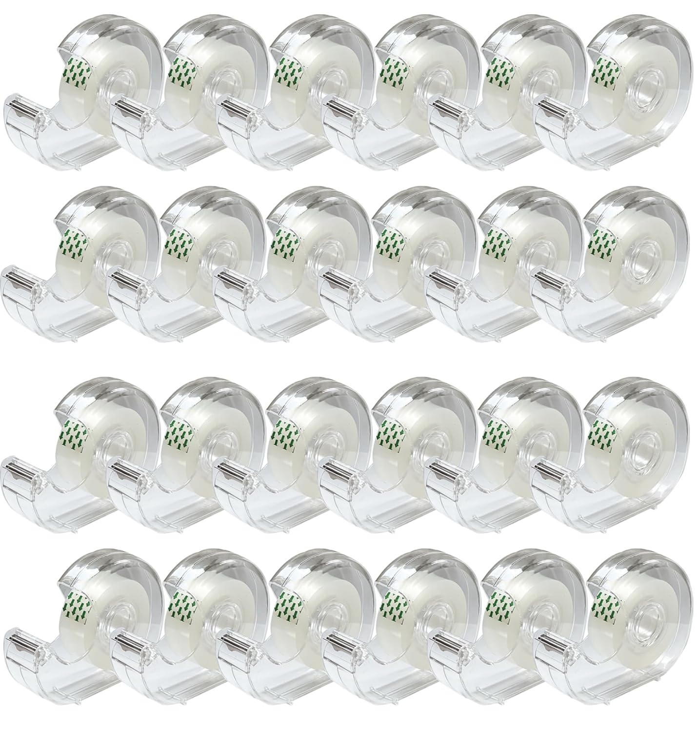 Tape, Clear Tape,Transparent Tape for Office Supplies and School Supplies,Glossy Finish,3/4 in x 720 in, Dispensered, 24 Pack