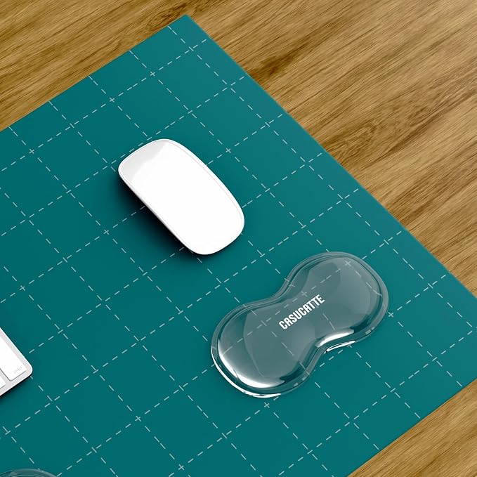 CASUCATTE-Clear Gel Mouse Wrist Rest - Super Non-Slip, Soft & Comfortable, Washable, Relieve Office or Gaming Wrist Pain