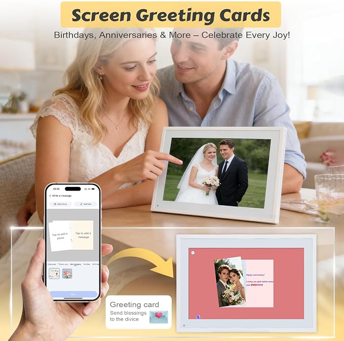 COMIX 10.1" Smart Digital Calendar for Desk, WiFi Cloud Sync Family Shared Planner with Touchscreen, Electronic Tabletop Schedule Display for Home Office, Kitchen & Nightstand