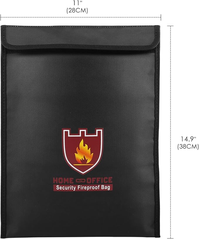 MoKo Fireproof Money and Document Bag, 15 x 11 Inch