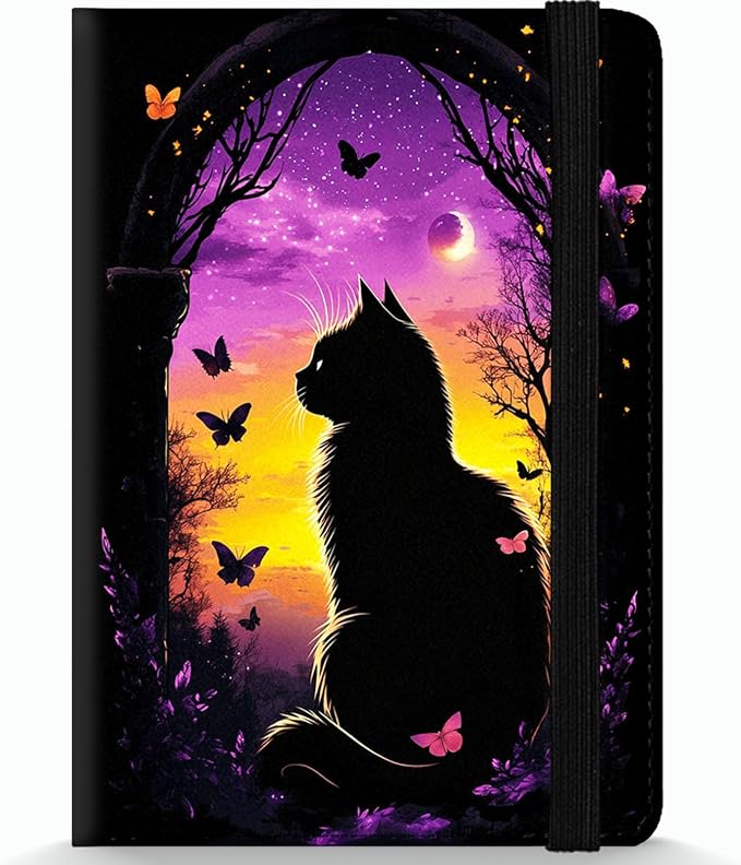 Passport Holder Wallet Cover Case,RFID Blocking Passport Cover,Large Capacity Travel Wallet with Multi Card Slots (Cute Cat)
