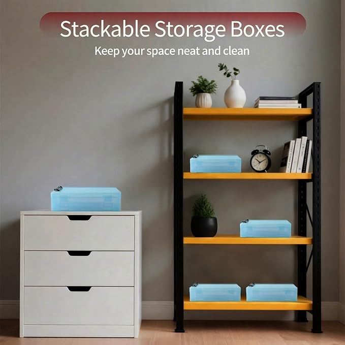 Letter Size Clipboard with Storage 8.5 * 11, Plastic Clear Blue Clipboard File Box A4 Nursing Clip Board for School & Office with Christmas Stickers (Clear Blue)