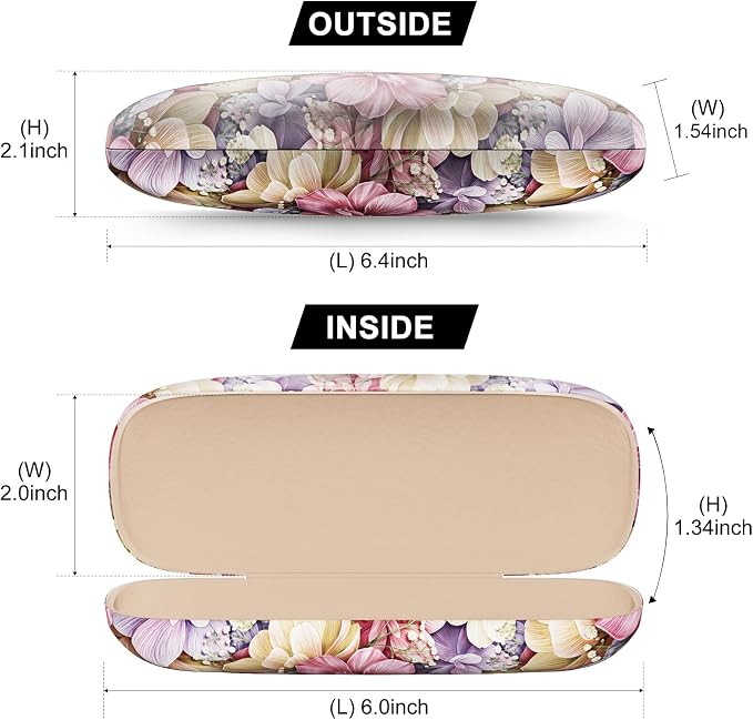 Eyeglasses Case, Hard Shell Protective Case for Glasses, Unisex for Women Men