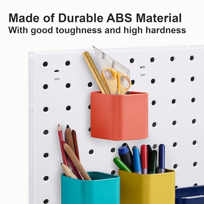 Pegboards, Pegboard Wall Organizer Panels, Peg Boards for Wall, Craft Room, Kitchen, Garage, Living Room, Bathroom, and Study Room, Easy to Install (4Pcs)