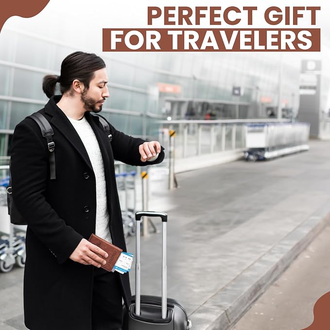 Passport Holder for Travel Essentials, Passport Wallet Cover Case for Travel Must Haves Accessories,Passport Book Holders for Women and Men