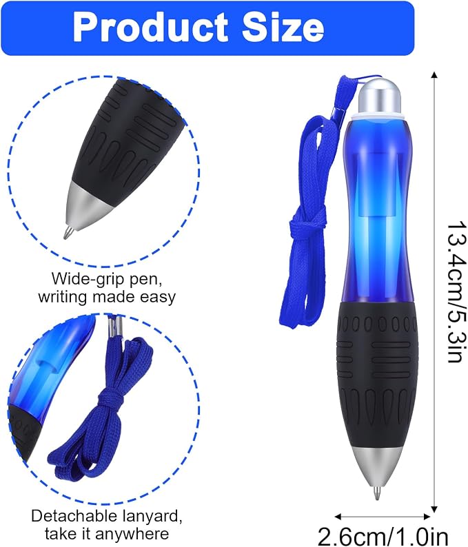 21 Pcs Big Fat Pen Heavy Heavy Wide Grip Pens Aids Writing Ballpoint Pen for Tremor Arthritis Handicap Parkinson Carpal Tunnel (3 Pens + 6 Black + 6 Blue +6 Red Refills)