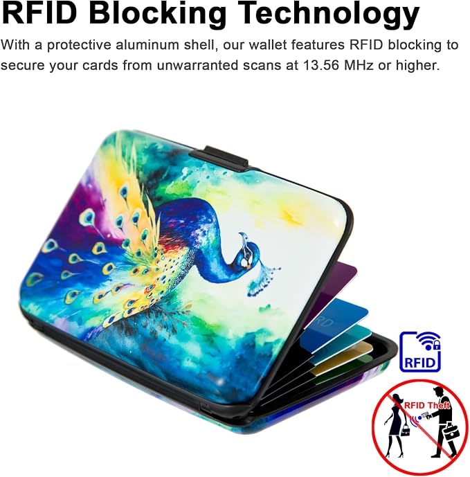 Credit Card Holder Small RFID Blocking Wallet Business Metal Slim Mini Aluminum Hard Case for Women Men