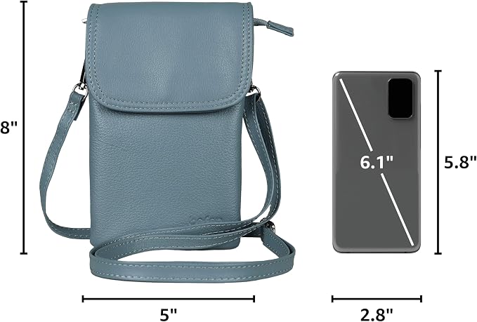 befen Genuine Leather Small Crossbody Bags for Women Cell Phone Travel Bag | Soft Real Leather, Adjustable Shoulder Strap, Card Slots, Compact Size, Daily Travel Shopping Outing Use, Phone Purse