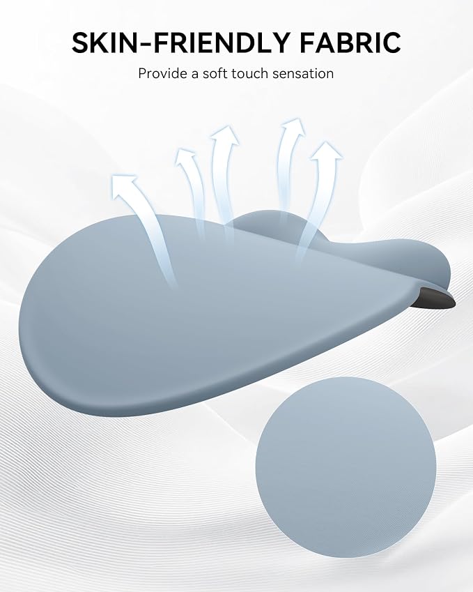 Mouse Pad with Wrist Rest for Desktop Large Ergonomic Mouse Mat(Light Blue) | 10.6''L x 9''W Size, Gel Wrist Support, Non-slip Base, Washable Surface, Laptop Mousepad