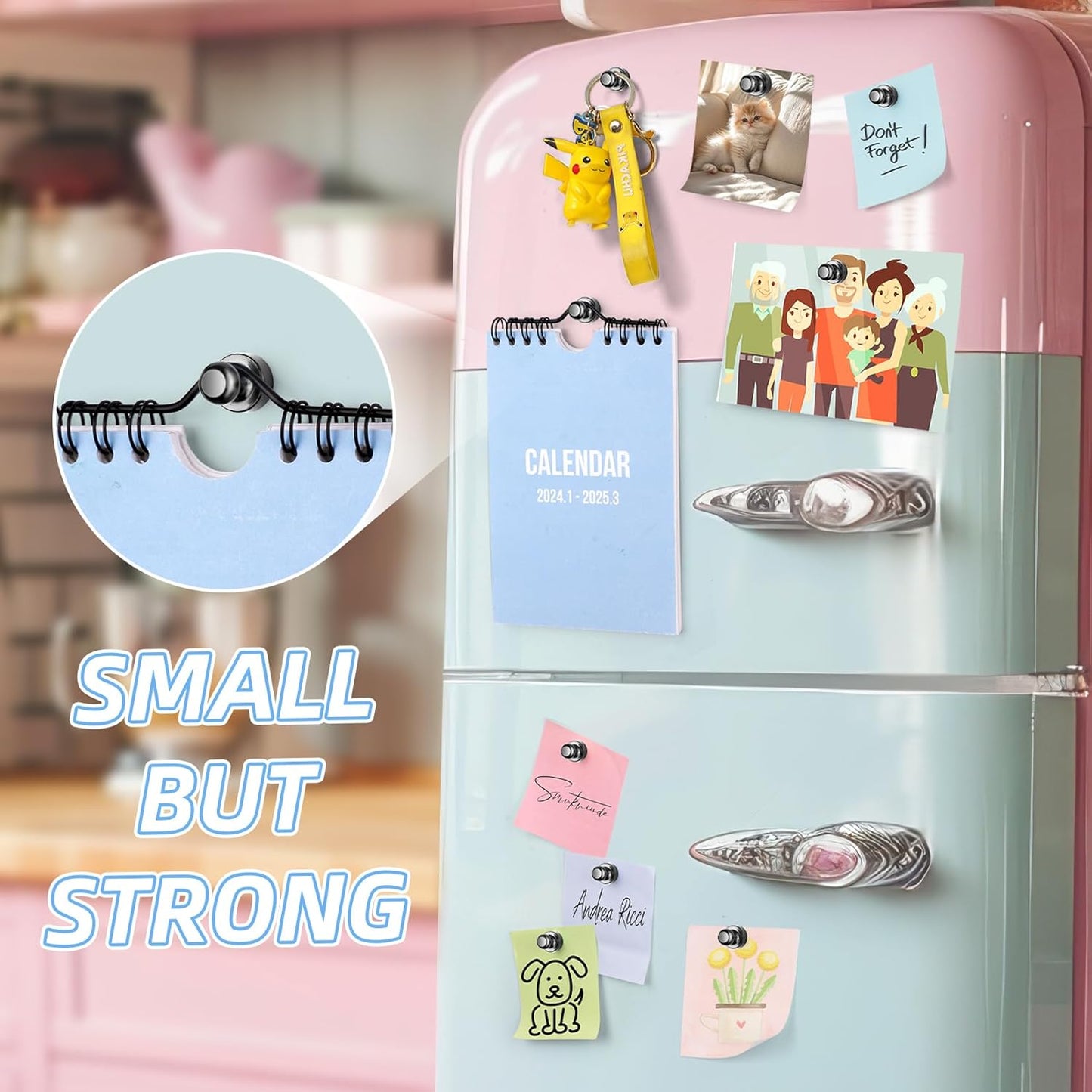 VNDUEEY 12Pcs Black Fridge Magnets, Whiteboard Magnets Refrigerator Magnet, Small Strong Magnet for Whiteboard, Office, Classroom, Kitchen