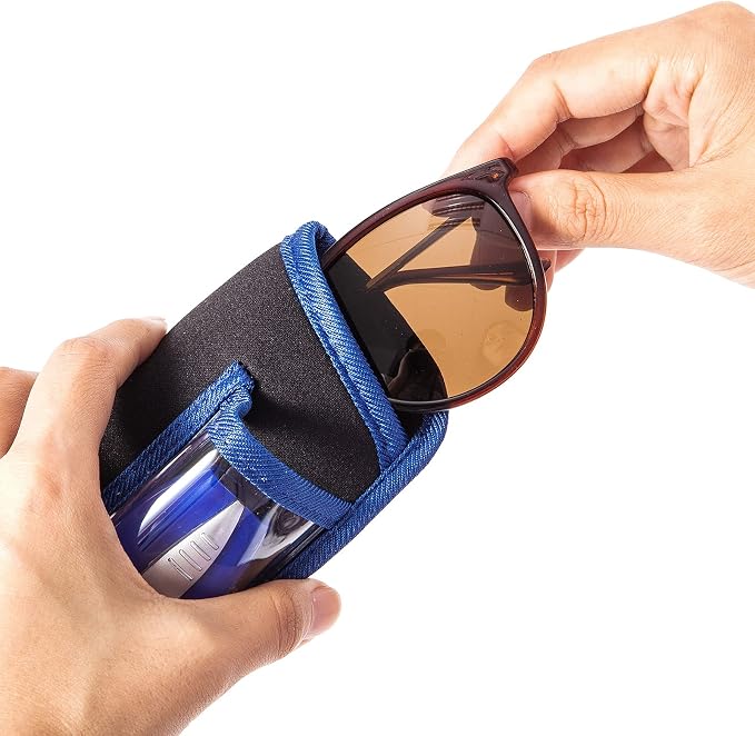TRIUMPH VISION Reading Glasses Pouch Eyeglass Sleeve Soft Case Slim 3 Pack | Alternative to Bulky Case Lightweight，Neoprene Lined Padded Protect Optical lens Slip in, Cute Pattern Portable for Daily Use