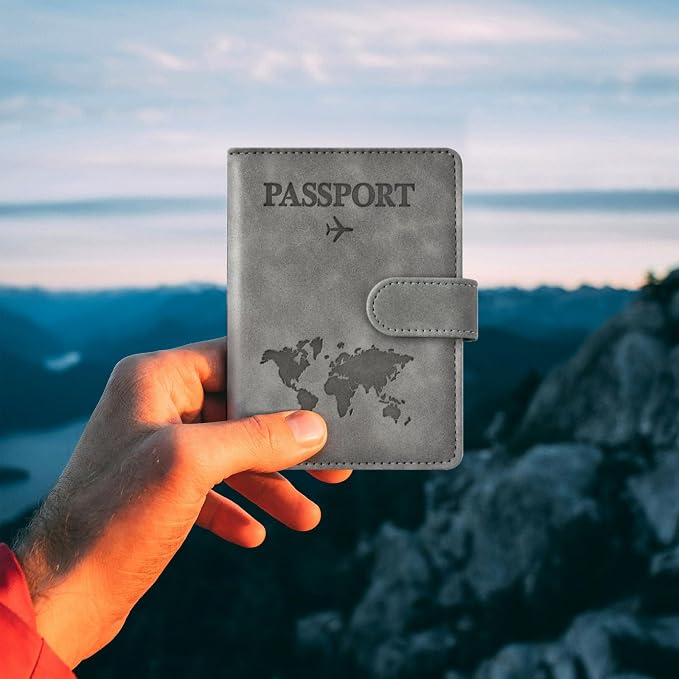 Passport Holder for Travel Women and Men RFID Passport Holder with Card Slots Holder Passport Case Passport cover Passport Wallet Travel Essentials and Accessories
