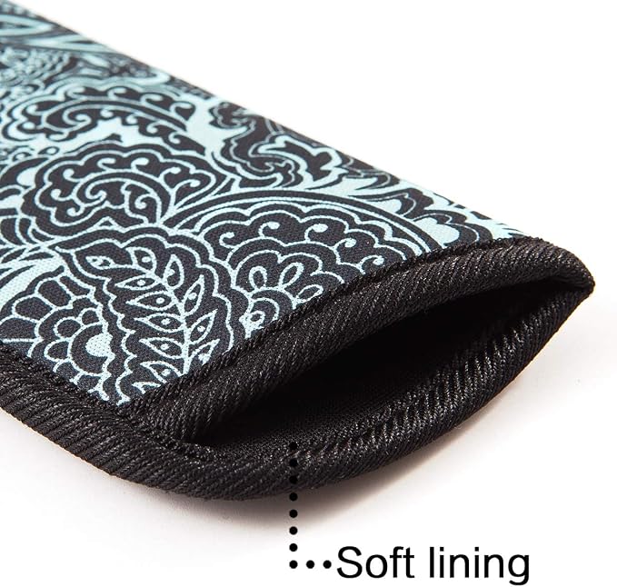 TRIUMPH VISION 3 Pack Reading Glasses Pouch Soft Case Eyeglass Sleeve Slim | Alternative to Bulky Case in bag, Lightweight Lined Padded Protect Optical lens Slip in, Cute Pattern Portable for Daily Use