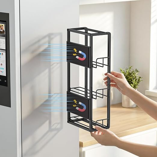 THYGIFTREE Magnetic Glove Holder for 3 Boxes, Wall Mount Glove Box Holder, Metal Disposable Glove Dispenser for Toolbox, Garage, Workshop, Kitchen, Fridge