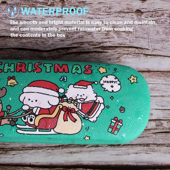 ADBGV Cute Stylish Hard Shell Eyeglasses Cases Protective Case Storage Box With Glasses Cloth Eyeglass Strap for Girl Teen
