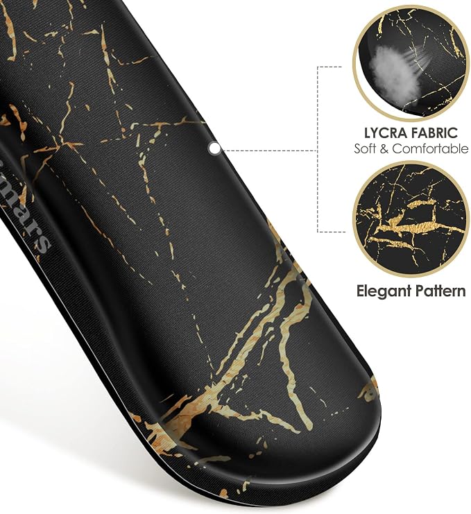 Gimars Upgrade Enlarge Gel Memory Foam Set Keyboard Wrist Rest Pad, Mouse Wrist Cushion Support for Office, Computer, Laptop, Mac, Comfortable, Lightweight for Easy Typing Pain Relief,Marbling