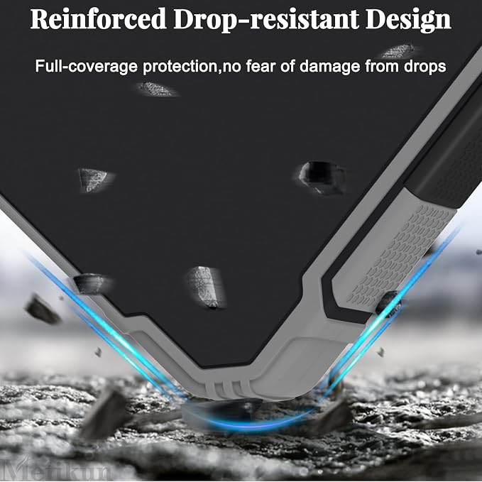 Meiikun Clipboard with Storage, Rugged Shockproof Protective, Internal Pen Pouch & Metal Clip, Heavy Duty Plastic Clip Boards 8.5x11, High Capacity Contractor Folder for School Office (Black)