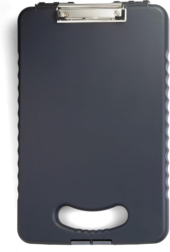 Officemate® OIC Tablet Clipboard Case, 16 1/10" H x 10 1/5" W x 1 3/10" D, Charcoal (Pack of 12)